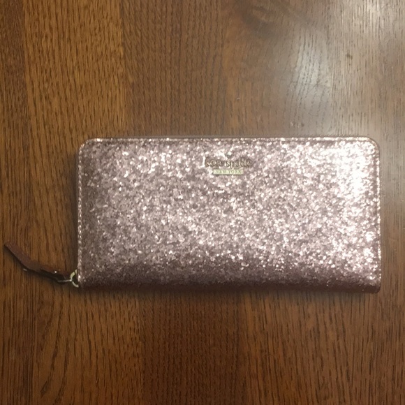 Kate spade New York pink glitter bug Lacey wallet - Picture 2 of 7